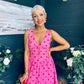 Jordyn Banded Midi Dress Pink