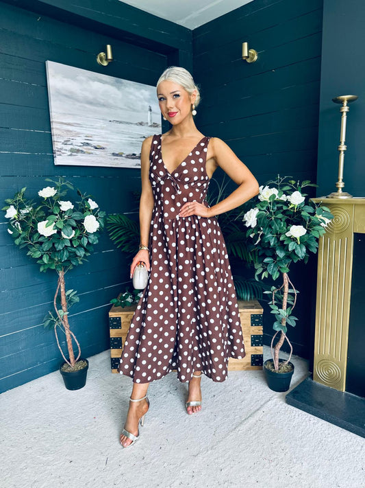 Jordyn Banded Midi Dress Coco