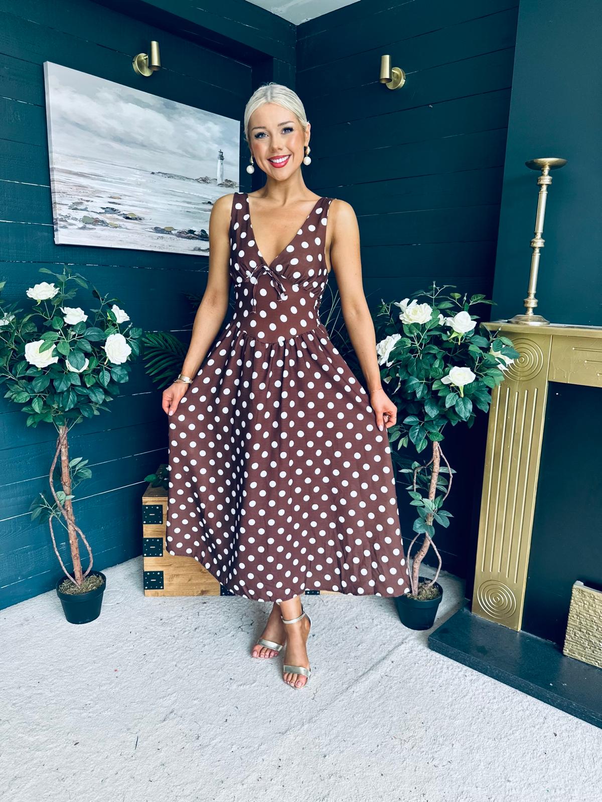 Jordyn Banded Midi Dress Coco