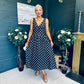 Jordyn Banded Midi Dress Black