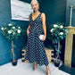 Jordyn Banded Midi Dress Black