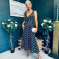 Jordyn Banded Midi Dress Black