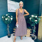 Jordyn Banded Midi Dress Chocolate