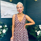 Jordyn Banded Midi Dress Chocolate