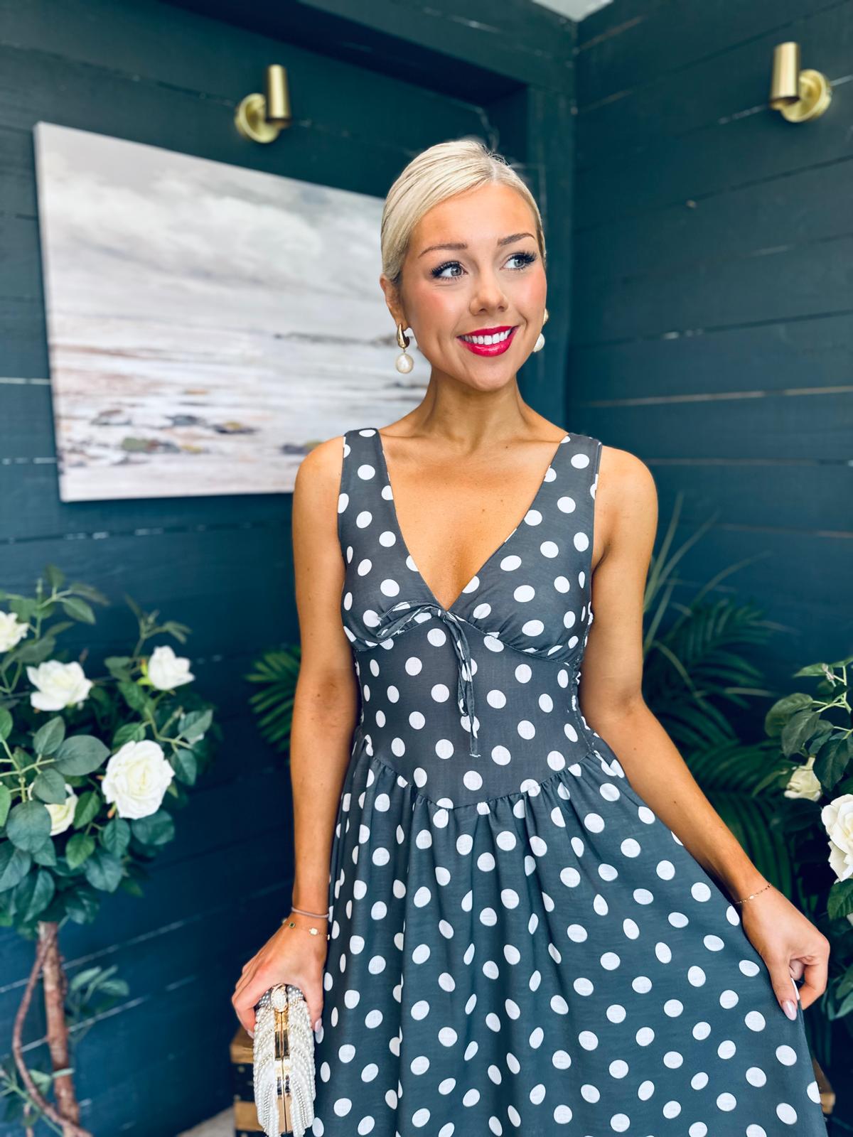 Jordyn Banded Midi Dress Khaki