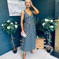 Jordyn Banded Midi Dress Khaki