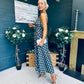 Jordyn Banded Midi Dress Khaki