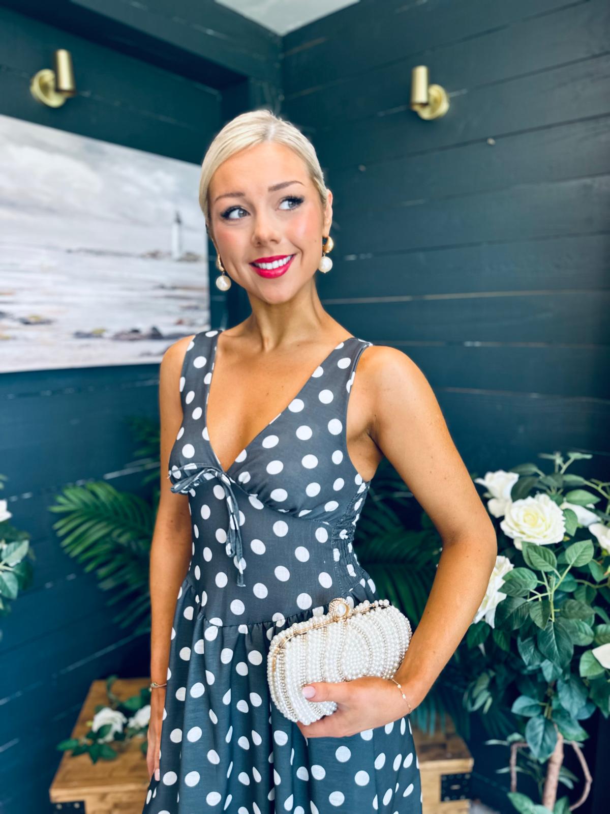 Jordyn Banded Midi Dress Khaki