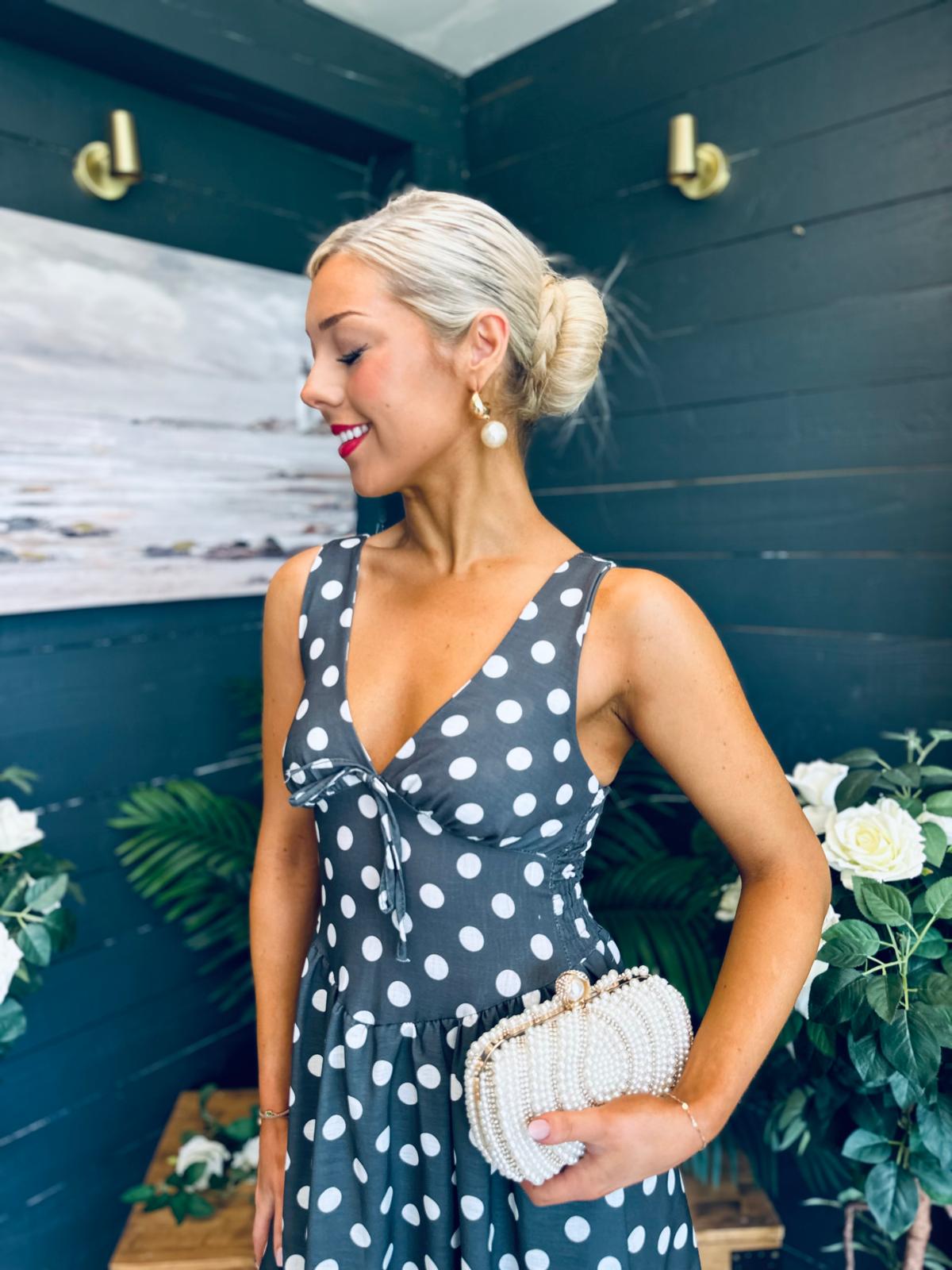 Jordyn Banded Midi Dress Khaki