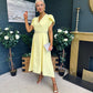 Collins Pearl Detail Occasion Dress Yellow