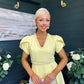 Collins Pearl Detail Occasion Dress Yellow