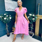 Collins Pearl Detail Occasion Dress Pwr Pink