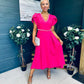 Collins Pearl Detail Occasion Dress Raspberry Pink