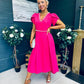 Collins Pearl Detail Occasion Dress Raspberry Pink
