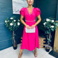 Collins Pearl Detail Occasion Dress Raspberry Pink