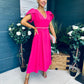 Collins Pearl Detail Occasion Dress Raspberry Pink