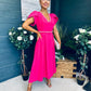 Collins Pearl Detail Occasion Dress Raspberry Pink