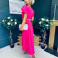 Collins Pearl Detail Occasion Dress Raspberry Pink