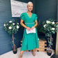 Collins Pearl Detail Occasion Dress Emerald
