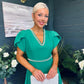 Collins Pearl Detail Occasion Dress Emerald