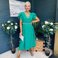 Collins Pearl Detail Occasion Dress Emerald