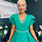 Collins Pearl Detail Occasion Dress Emerald