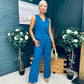 Bobbi Waistcoat & Jo Trouser Set Petrol Blue