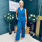 Bobbi Waistcoat & Jo Trouser Set Petrol Blue