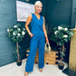 Bobbi Waistcoat & Jo Trouser Set Petrol Blue