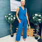 Bobbi Waistcoat & Jo Trouser Set Petrol Blue