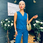 Bobbi Waistcoat & Jo Trouser Set Petrol Blue