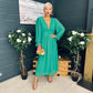 Cliona Banded Midi Dress Emerald