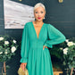 Cliona Banded Midi Dress Emerald