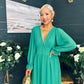 Cliona Banded Midi Dress Emerald
