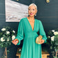 Cliona Banded Midi Dress Emerald