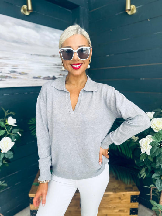 Dayton Soft Knit Jumper Grey