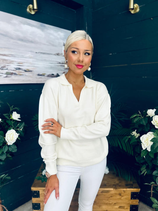 Dayton Soft Knit Jumper Cream