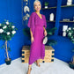 Jennifer Cape Detail Occasion Dress Berry