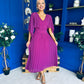 Jennifer Cape Detail Occasion Dress Berry