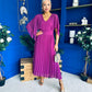 Jennifer Cape Detail Occasion Dress Berry