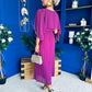 Jennifer Cape Detail Occasion Dress Berry