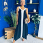 Jules 2 Tone Midi Dress Black