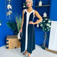 Jules 2 Tone Midi Dress Black