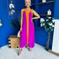 Jules 2 Tone Midi Dress Orchid