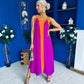Jules 2 Tone Midi Dress Orchid