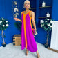 Jules 2 Tone Midi Dress Orchid