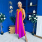Jules 2 Tone Midi Dress Orchid