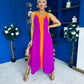 Jules 2 Tone Midi Dress Orchid