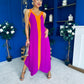Jules 2 Tone Midi Dress Orchid