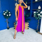 Jules 2 Tone Midi Dress Orchid